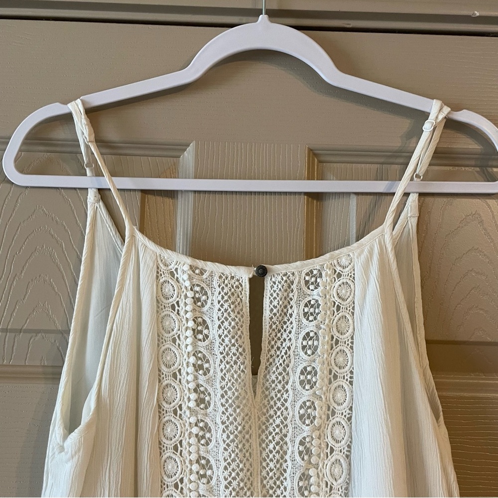 American Eagle - White Lace & Fringe Dress - Picture 6 of 7